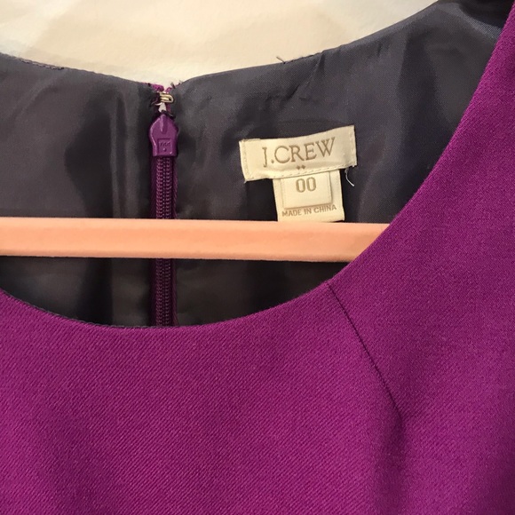 - J.Crew Purple Wool dress sz 00 - Picture 5 of 11